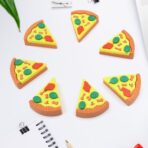 3D Pizza Slice Erasers ?Fun Colorful Stationery for Kids & Adults - Image 2