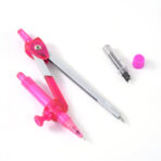 Student Geometry Compass Set (4-in-1) ?Compact Math Tool Kit for Drawing & Measuring - Image 4