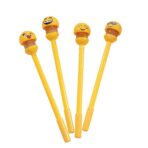 Cute Smiley Face Novelty Ballpoint Pen | Fun Spring Top Wobbly Pen | Black Ink Gag Gift & Office Desk Decor | Refillable Pen for Kids & Adults - Image 2