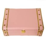 Jewelry Box Organizer for Women ?Luxury Storage Box , Lockable Display Case for Rings, Necklaces, Watches & Accessories Availabel in Black, Red,Pink,Golde ,White (Pink)
