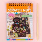 Rainbow Art Scratch Paper Crafts Book 10 Pages of Fun and Scratch Art Activities for Children Exciting Craft Kit, Pack of 1 - Image 2
