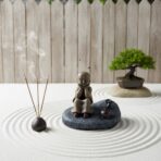 Serene Thinking Monk Statue - Cute Baby Buddha Figurine - Zen Contemplation Sculpture for Home Decor, Meditation, and Peace Gift - Image 2
