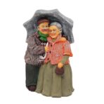 Romantic Elderly Couple Statue with Umbrella - Resin Love & Anniversary Figurine for Home Decor, Valentine? Day, or Gifting - Image 4