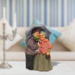 Romantic Elderly Couple Statue with Umbrella - Resin Love & Anniversary Figurine for Home Decor, Valentine? Day, or Gifting - Image 5