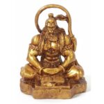 Resin Hanuman Ji Idol for Car Dashboard, Home & Office Desk - Bajrang Bali Murti for Protection from Negative Energy, Good Luck, Success and Prosperity (Black),