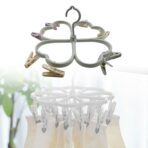 CLOTH SPIN RACK LAUNDRY DRYING RACK, CLOTHES HANGERS WITH CLIPS, CLIP HANGER DRIP HANGER FOR DRYING UNDERWEAR, BABY CLOTHES, SOCKS, BRAS, TOWEL, CLOTH DIAPERS, GLOVES - Image 4