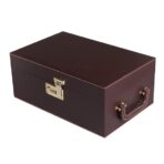 Presents Premium Portable Bar Set with Travel Case ?11-Piece Cocktail Shaker Set with Glasses, Tools & Lock ?Travel Mini Bar Kit for Home,Parties & Gifting ?Brown Leather Finish - Image 4
