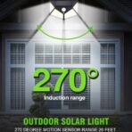 Outdoor Solar Lamp 100 LED Solar Light PIR Motion Sensor Wall Light Waterproof Solar Powered Sunlight - Image 5