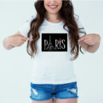 Designer Printed T-Shirt :: Design type - Paris - Cloth type : DOT-KNIT