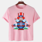 Pink Unisex Polyster Premium Quality Designer Printed T-Shirt