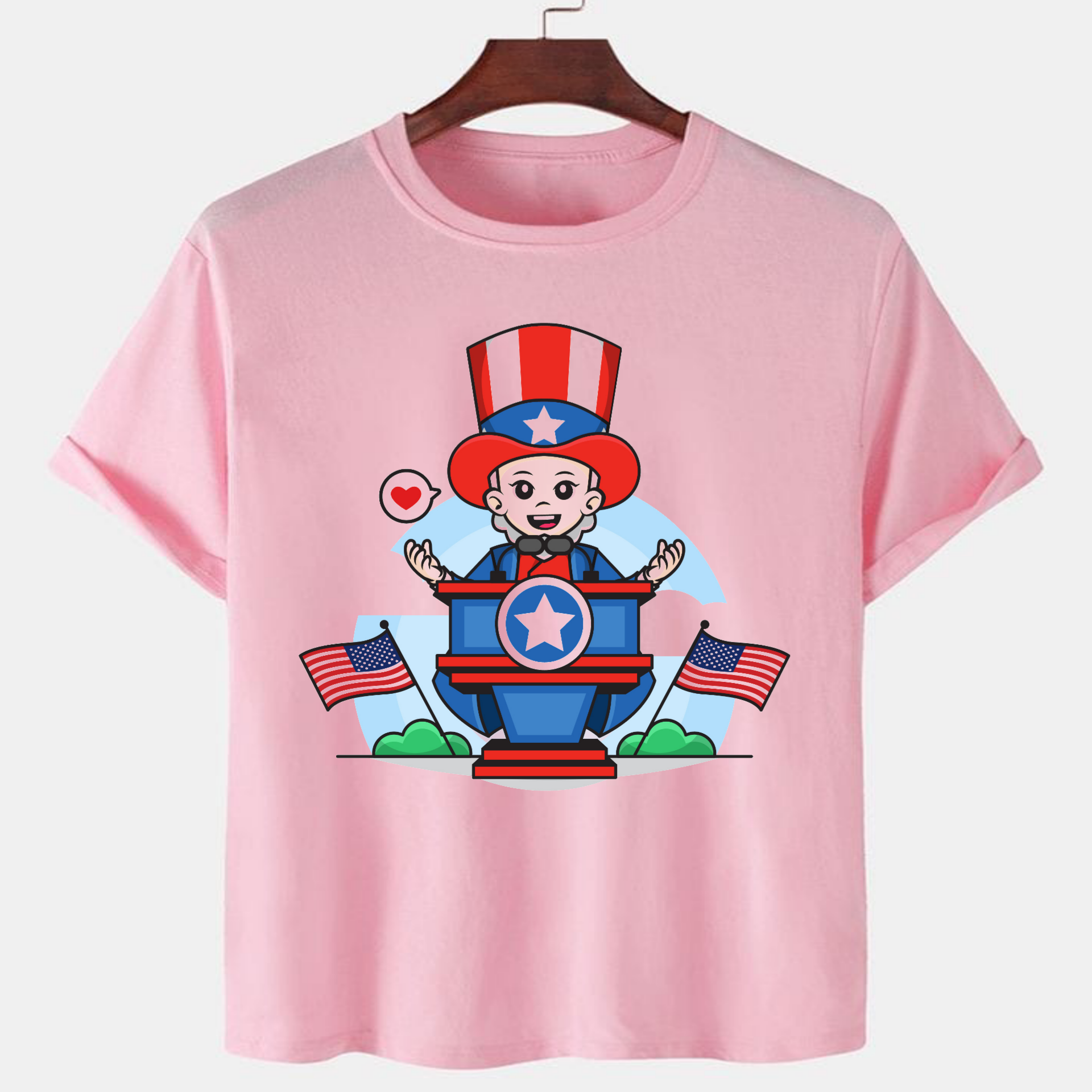 PNK-CTN-A-003.png Pink Unisex Polyster Premium Quality Designer Printed T-Shirt - Image 1