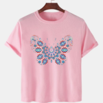 Pink Unisex Polyster Premium Quality Designer Printed T-Shirt
