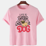 Pink Unisex Cotton Premium Quality Designer Printed T-Shirt