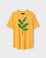 Yellow Unisex Polyster Regular Fit Printed Round Neck T-Shirt