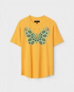 Yellow Unisex Polyster Regular Fit Printed Round Neck T-Shirt