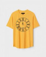 Yellow Unisex Polyster Regular Fit Printed Round Neck T-Shirt