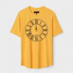 Yellow Unisex Polyster Regular Fit Printed Round Neck T-Shirt
