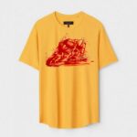 Yellow Unisex Polyster Regular Fit Printed Round Neck T-Shirt