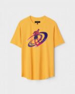 Yellow Unisex Polyster Regular Fit Printed Round Neck T-Shirt