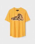 Yellow Unisex Polyster Regular Fit Printed Round Neck T-Shirt