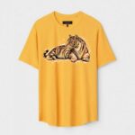 Yellow Unisex Polyster Regular Fit Printed Round Neck T-Shirt
