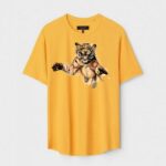 Yellow Unisex Polyster Regular Fit Printed Round Neck T-Shirt