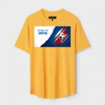 Yellow Unisex Polyster Regular Fit Printed Round Neck T-Shirt