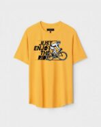 Yellow Unisex Polyster Regular Fit Printed Round Neck T-Shirt