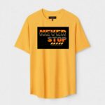 Yellow Unisex Cotton Regular Fit Printed Round Neck T-Shirt