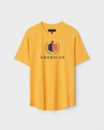 Yellow Unisex Cotton Regular Fit Printed Round Neck T-Shirt