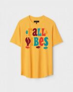 Yellow Unisex Cotton Regular Fit Printed Round Neck T-Shirt