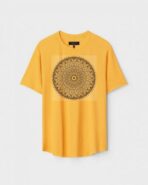 Yellow Unisex Cotton Regular Fit Printed Round Neck T-Shirt