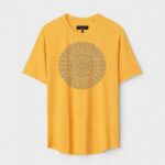Yellow Unisex Cotton Regular Fit Printed Round Neck T-Shirt