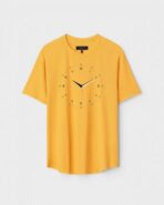 Yellow Unisex Cotton Regular Fit Printed Round Neck T-Shirt