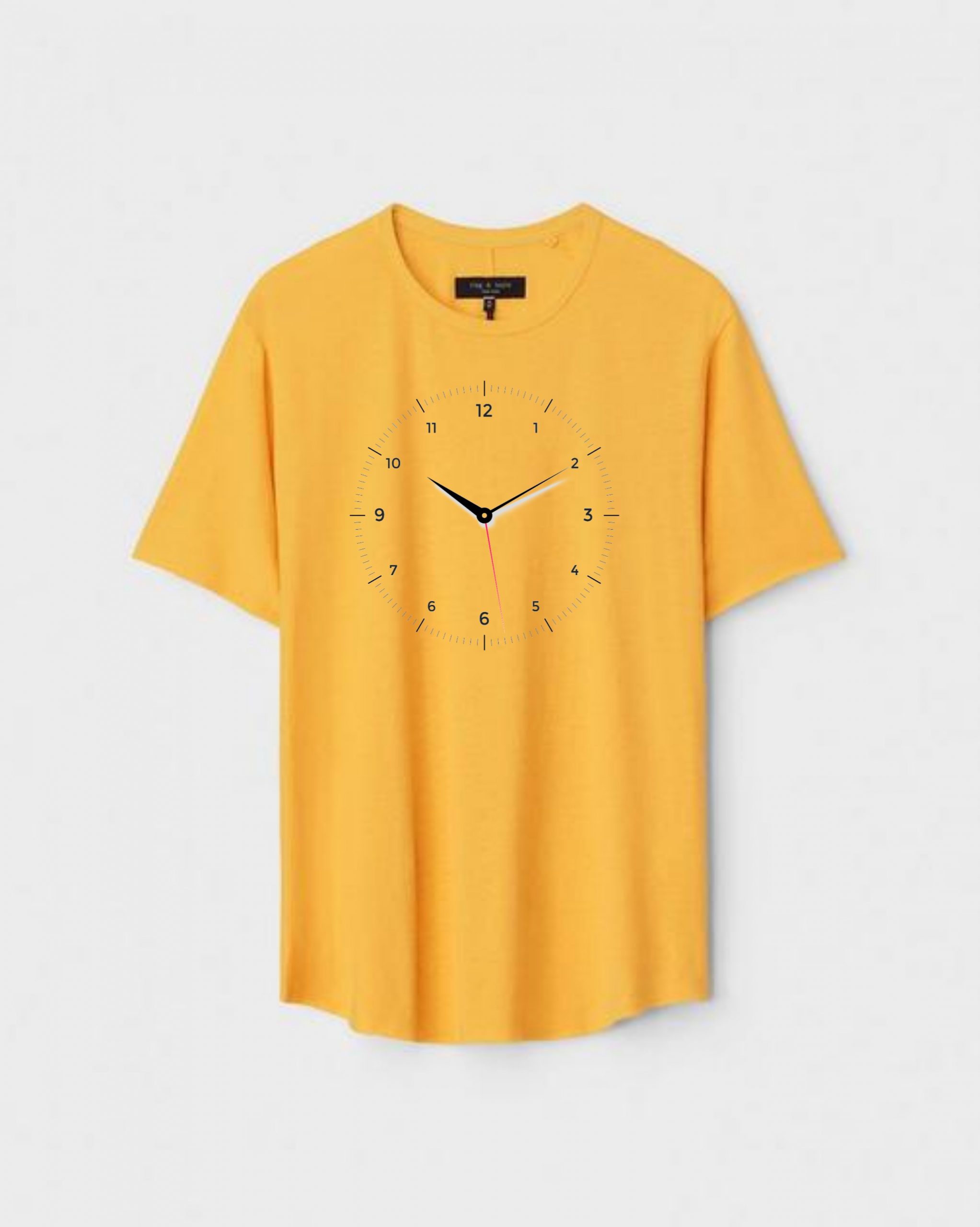 YLW-CTN-F-007-scaled-1.jpg Yellow Unisex Cotton Regular Fit Printed Round Neck T-Shirt - Image 1