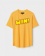 Yellow Unisex Cotton Regular Fit Printed Round Neck T-Shirt