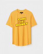 Yellow Unisex Cotton Regular Fit Printed Round Neck T-Shirt