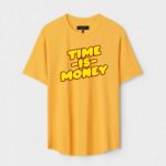 Yellow Unisex Cotton Regular Fit Printed Round Neck T-Shirt