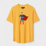 Yellow Unisex Cotton Regular Fit Printed Round Neck T-Shirt