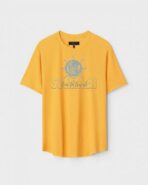 Yellow Unisex Cotton Regular Fit Printed Round Neck T-Shirt
