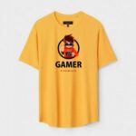 Yellow Unisex Cotton Regular Fit Printed Round Neck T-Shirt