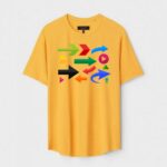 Yellow Unisex Cotton Regular Fit Printed Round Neck T-Shirt