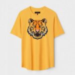 Yellow Unisex Cotton Regular Fit Printed Round Neck T-Shirt