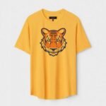 Yellow Unisex Cotton Regular Fit Printed Round Neck T-Shirt