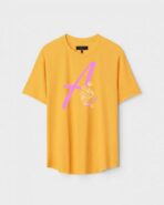 Yellow Unisex Cotton Regular Fit Printed Round Neck T-Shirt