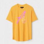 Yellow Unisex Cotton Regular Fit Printed Round Neck T-Shirt