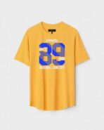 Yellow Unisex Cotton Regular Fit Printed Round Neck T-Shirt