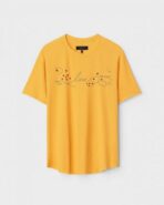 Yellow Unisex Cotton Regular Fit Printed Round Neck T-Shirt