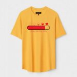 Yellow Unisex Cotton Regular Fit Printed Round Neck T-Shirt