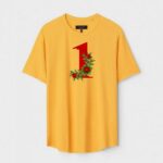 Yellow Unisex Cotton Regular Fit Printed Round Neck T-Shirt